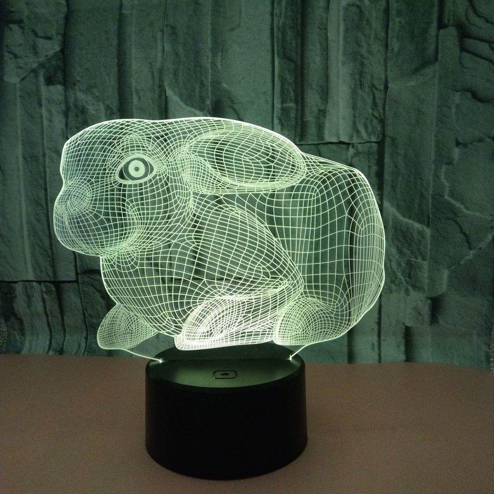 Foreign Trade New Rabbit 3D Night Light Touch Remote Control