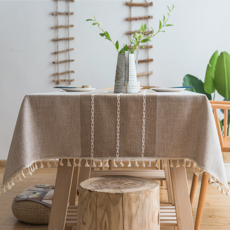 Waterproof Tablecloth Household Cotton And Linen Simplicity