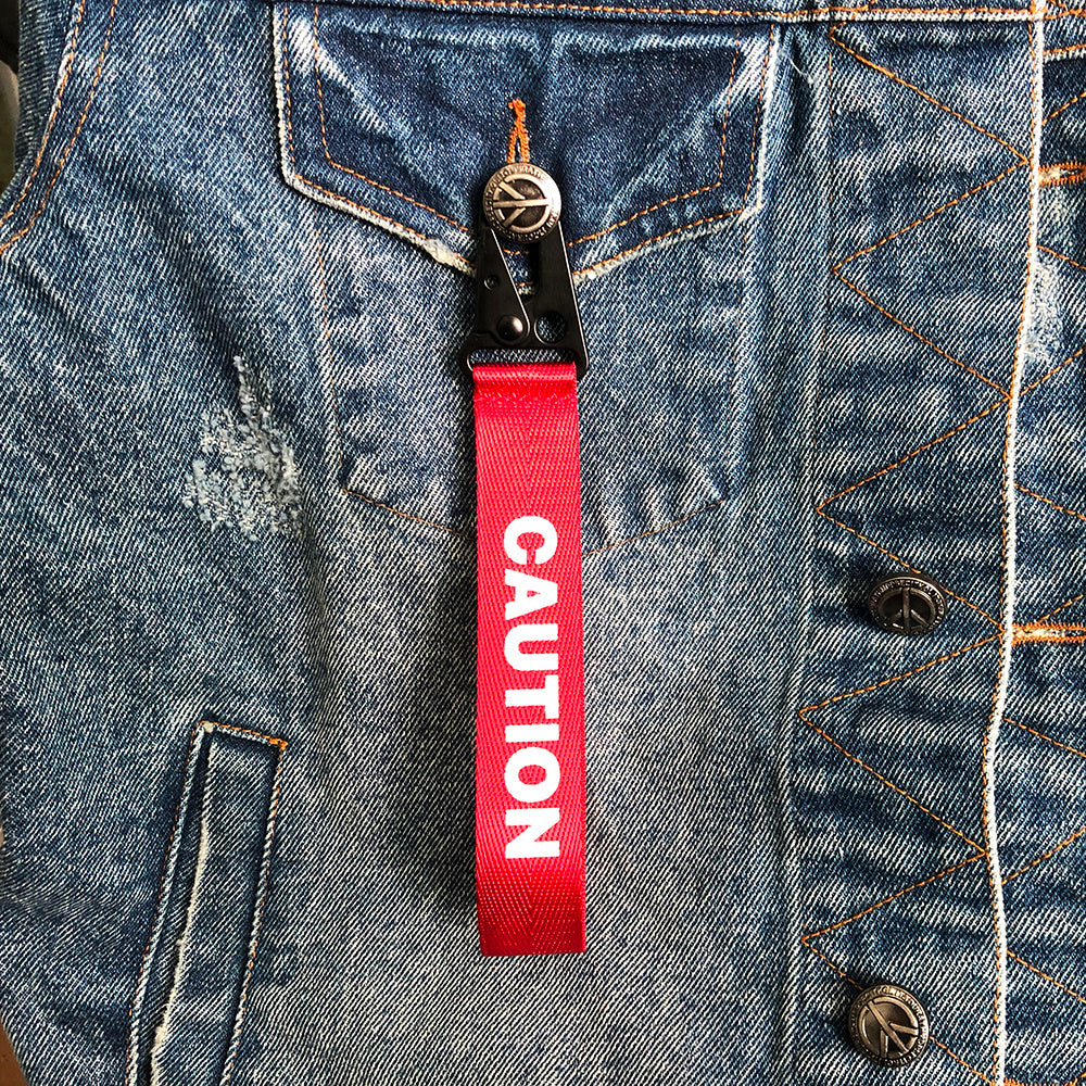 Versatile Ribbon Silkscreen Woven Label Eagle Mouth Keychain Mobile Phone Strap