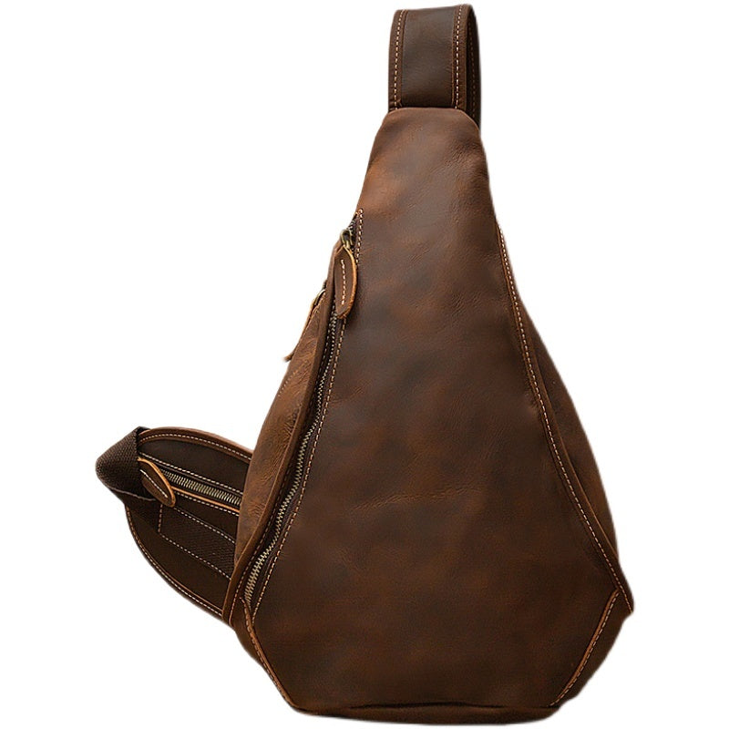 Sac de poitrine en cuir fait main original pour hommes en Europe et en Amérique