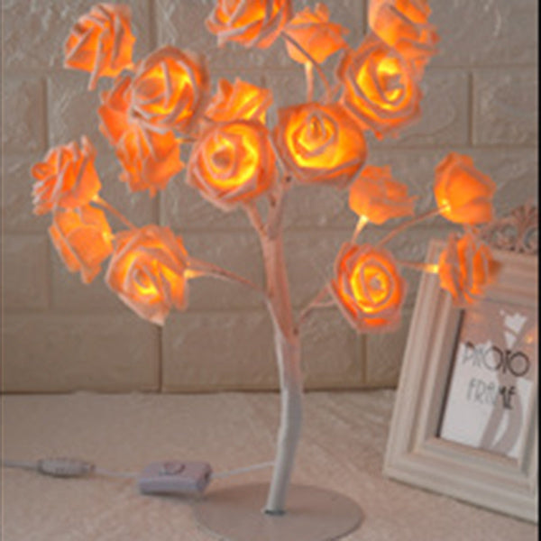 Guirlande LED fleurie rose ou arbre lumineux LED rose