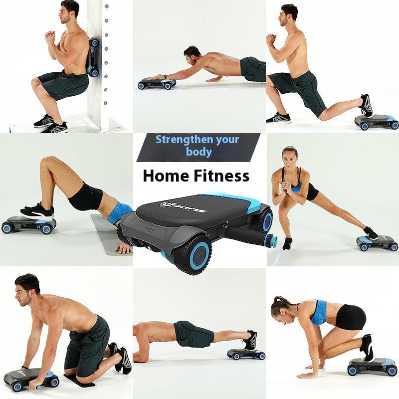 Roulette abdominale automatique à quatre roues pour le fitness à domicile
