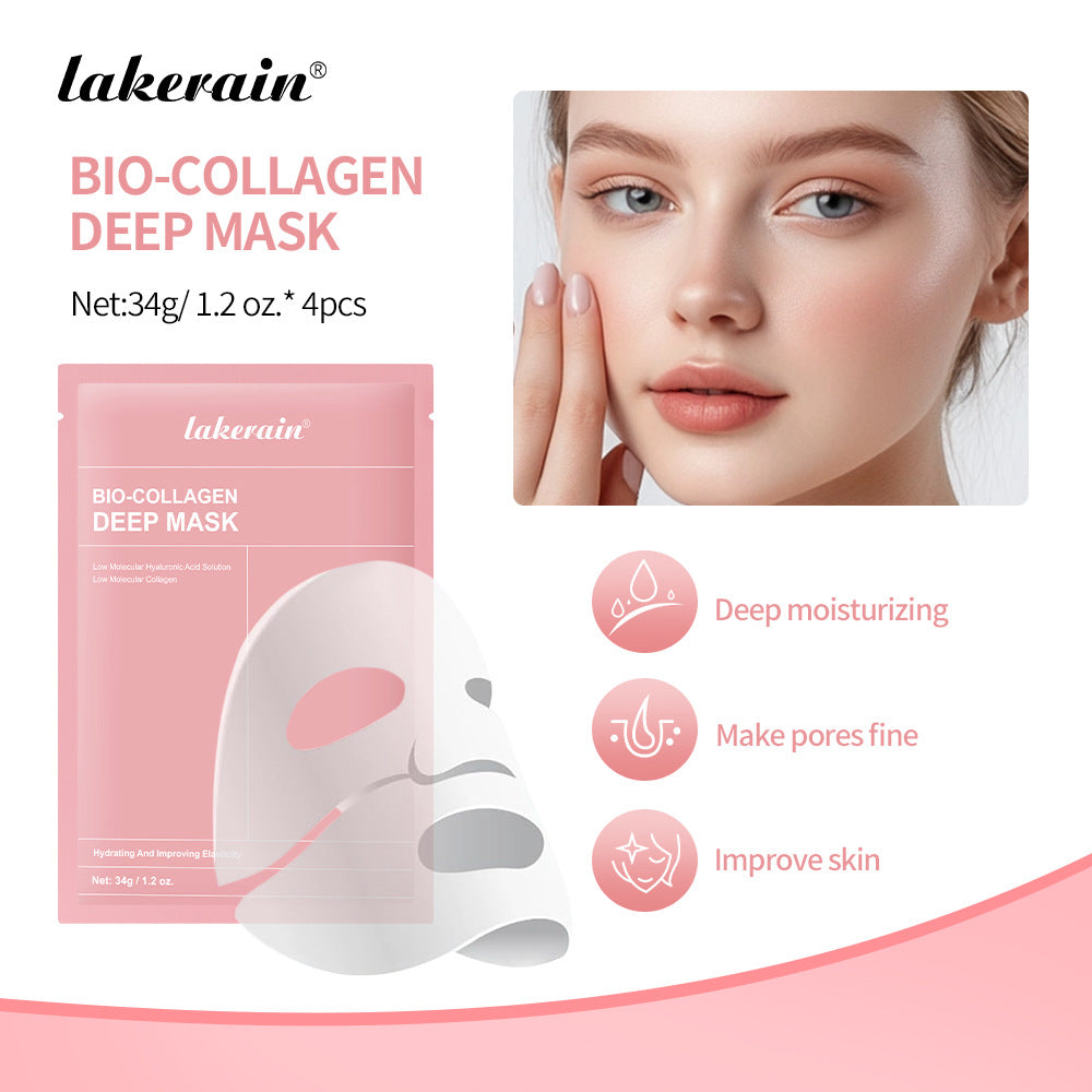 Masques faciaux au collagène Lakerain transfrontaliers, ensemble de masques hydratants pour le visage, raffermissants et éclaircissants, masques hydrogel de nuit