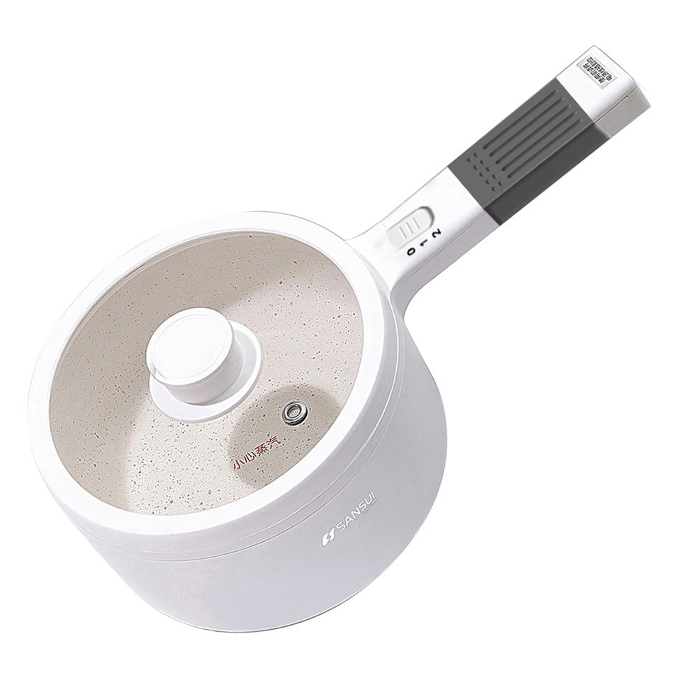 Cuisinière électrique blanche multifonctionnelle pour étudiants, bol à nouilles chaud