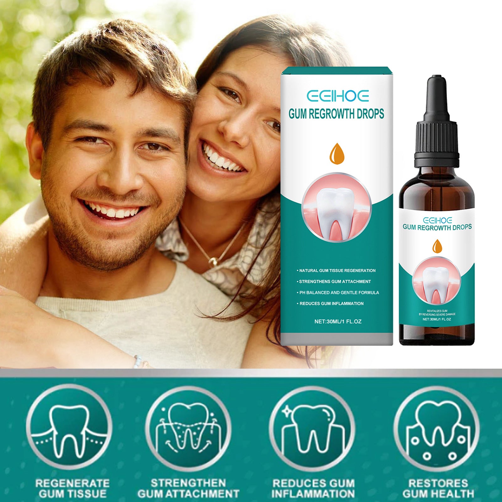 Réparer le gonflement et les douleurs des gencives Nettoyer les taches dentaires Essence de Soin Buccal