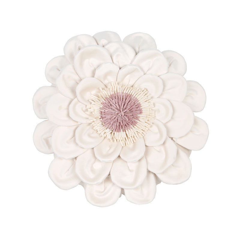 Flower Three-dimensional Embroidered Flannel Pillowcase