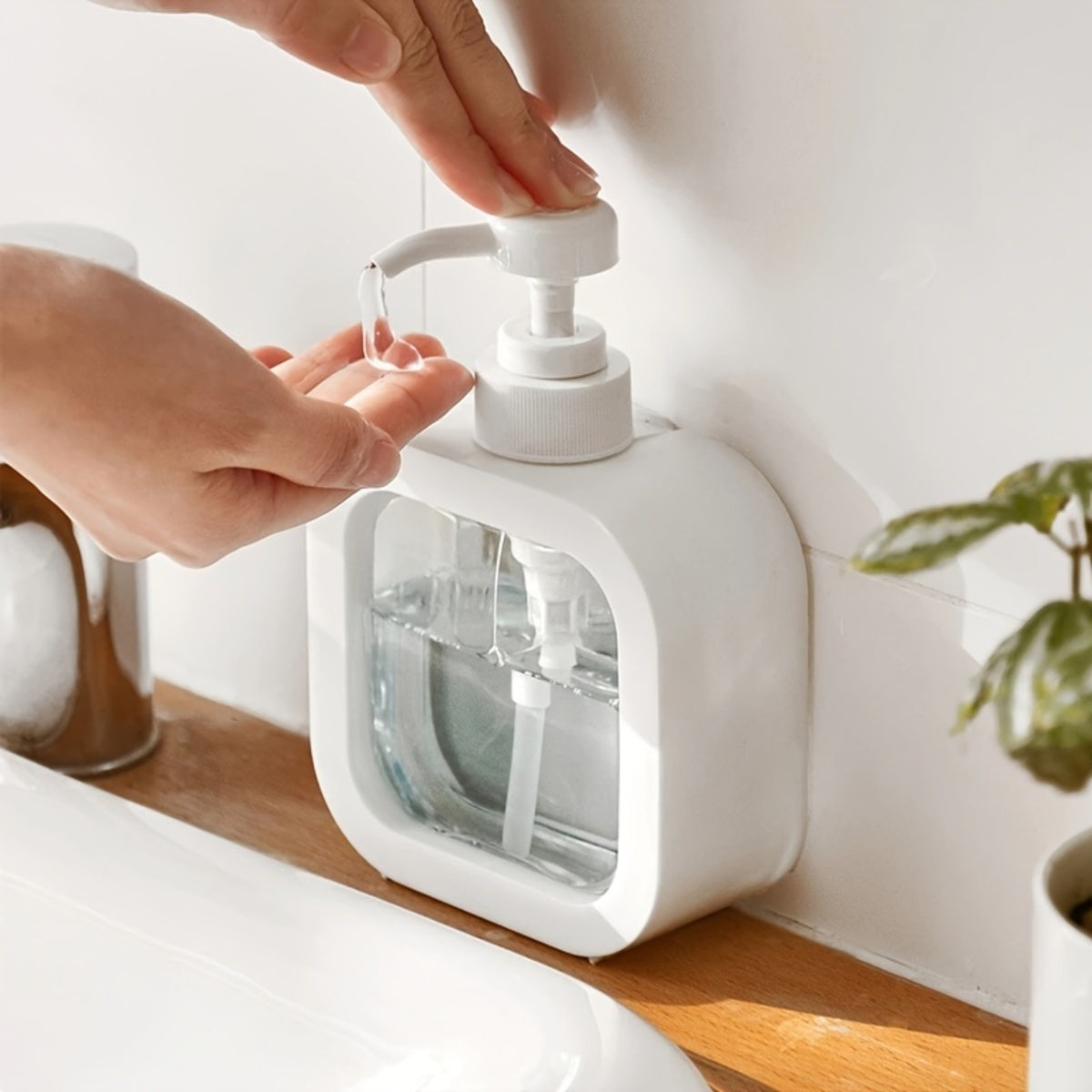 Foaming Soap Dispenser, 300ml And 500ml Dish Soap Dispenser, Refillable Modern Square Pump Bottle Lotion Dispenser, Hand Soap Dispenser For Bathroom, Kitchen Portable Empty Bottle, Dish Soap Dispenser