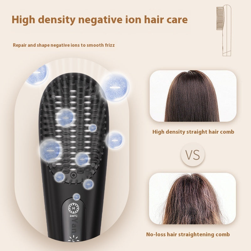 Lisseur portable sans fil et sans dommage pour les cheveux à anions électriques