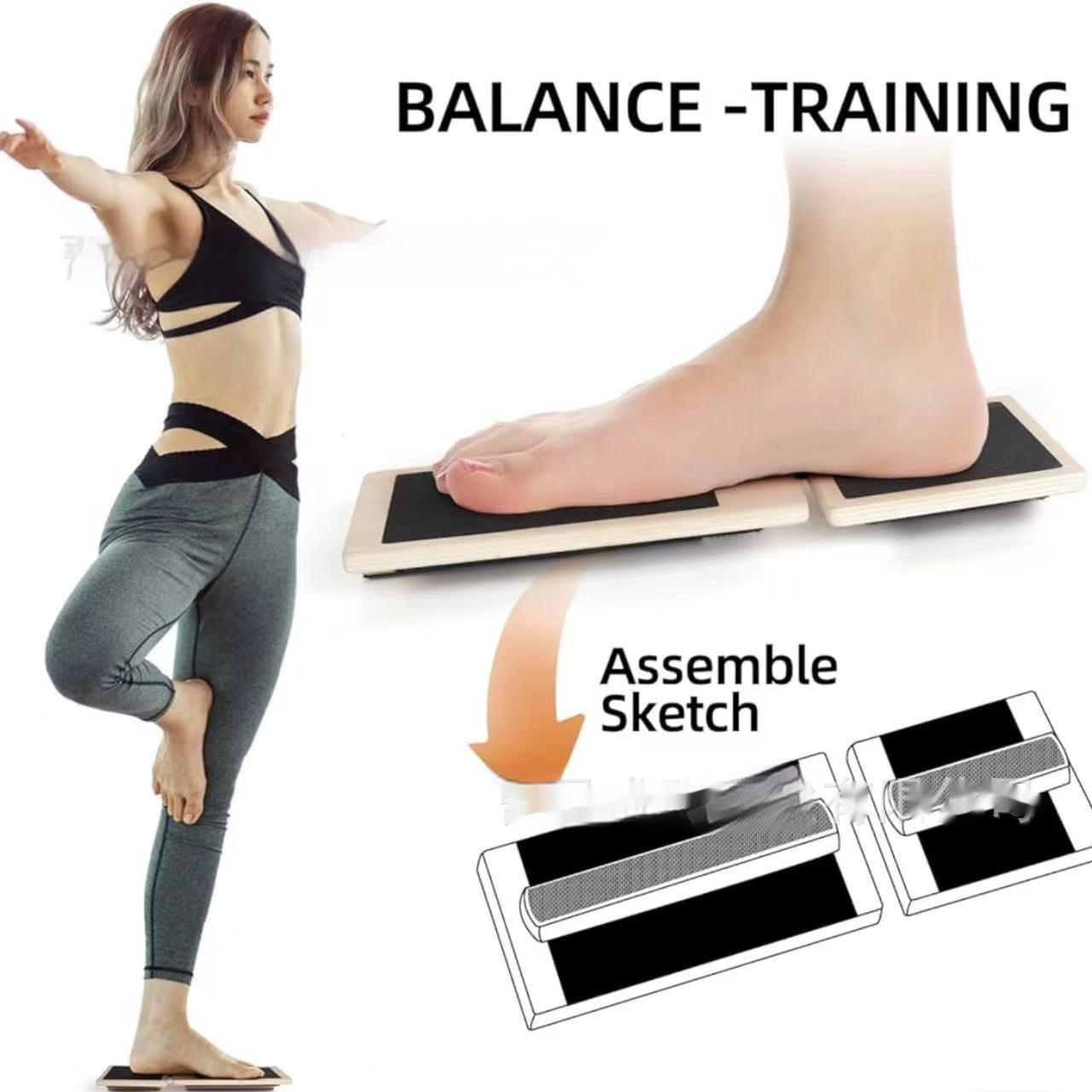 Tendeur de pied en bois pour barre d'entraînement de yoga