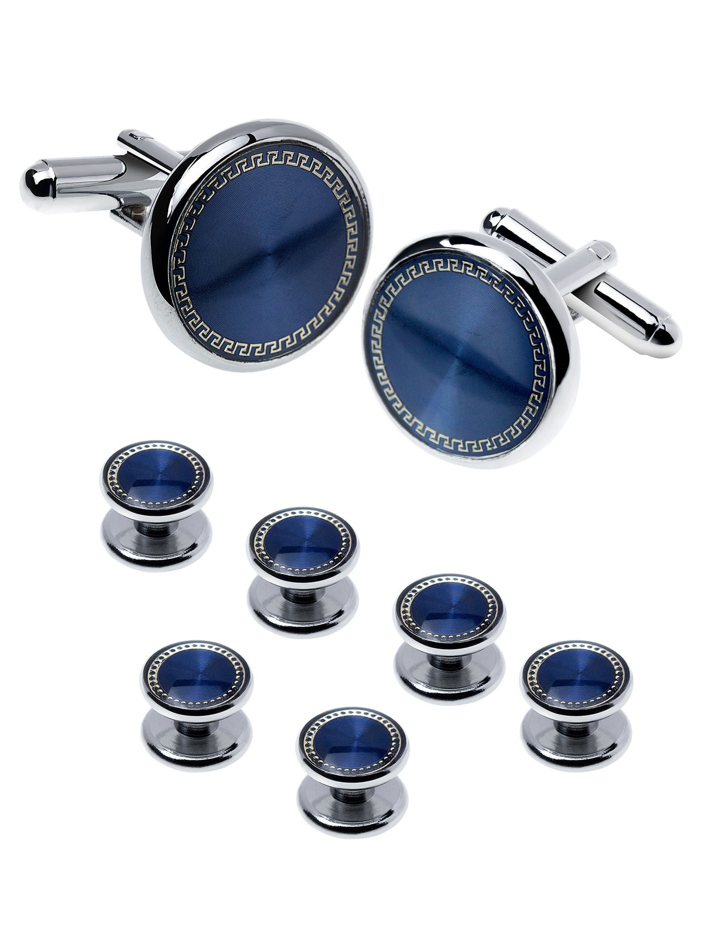 Boutons de manchette homme chemise française ronde goutte coque boutons de manchette combo 8 pièces