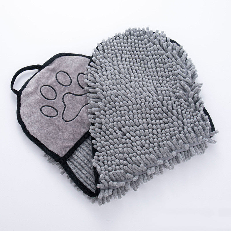 Serviette de bain unie pour chien et chat