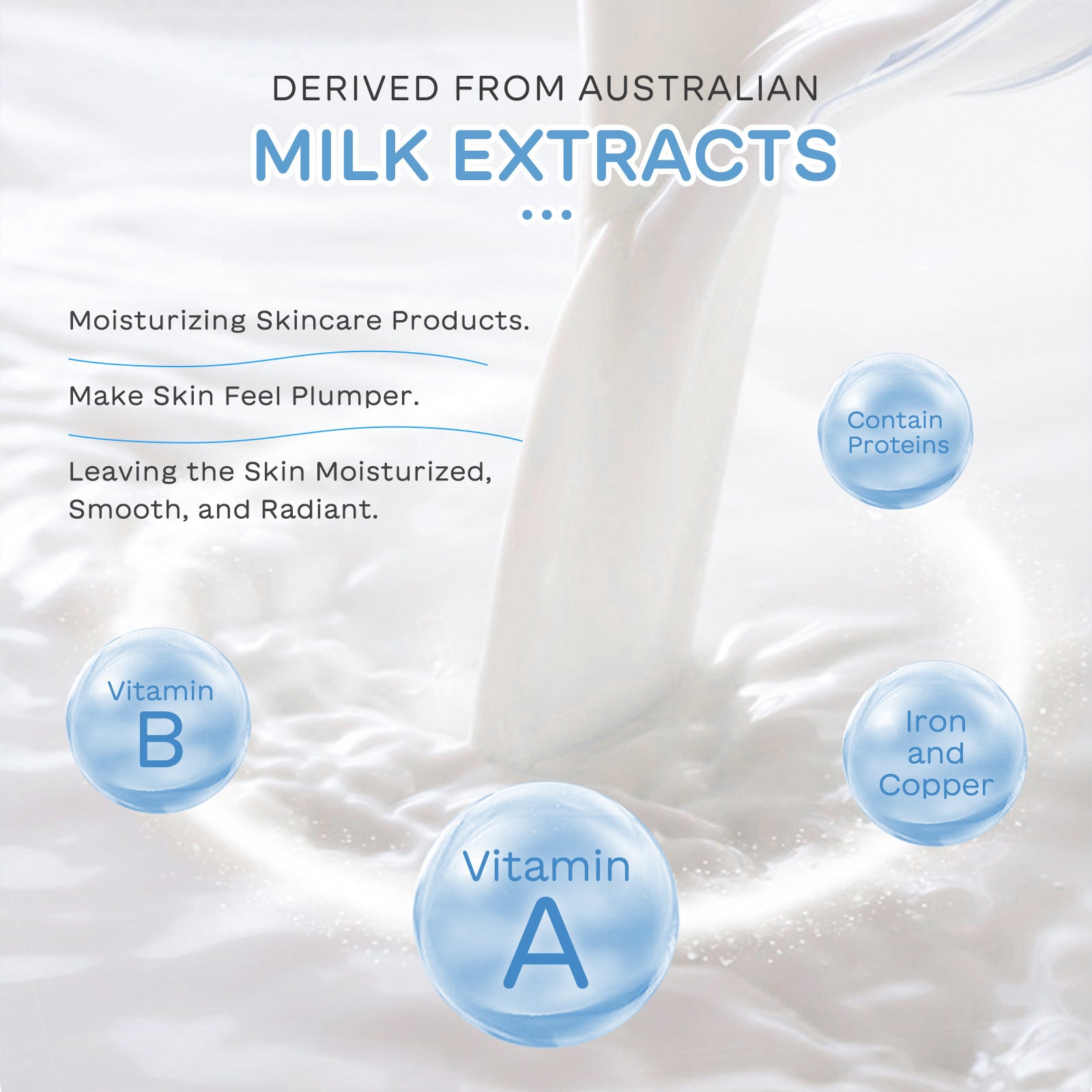 Ensemble de 5 produits de soin hydratant pour le visage au lait