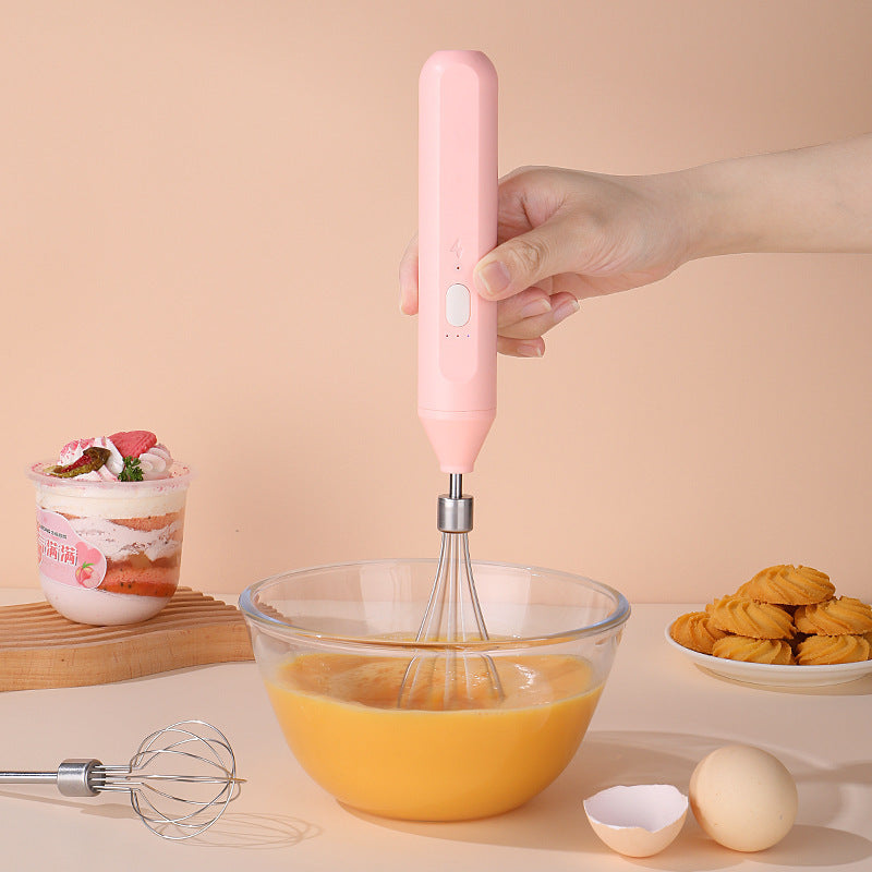 USB Rechargeable Egg Beater And Milk Frother, Electric Frothing And Mixing Device For Coffee, Milk
