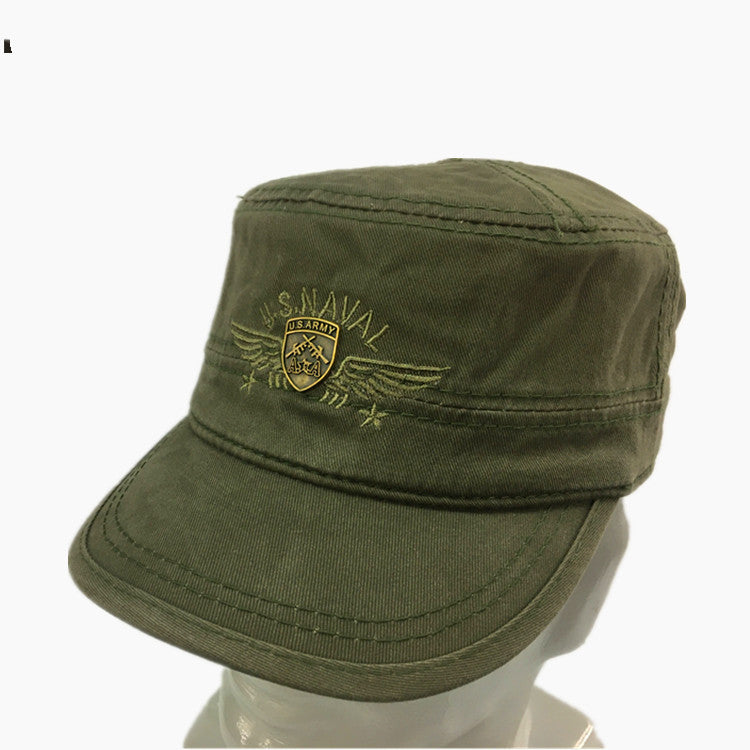 Casquette Plate de l'Armée du Front Uni, en Coton, Visière Courte, Chapeau de Zhan
