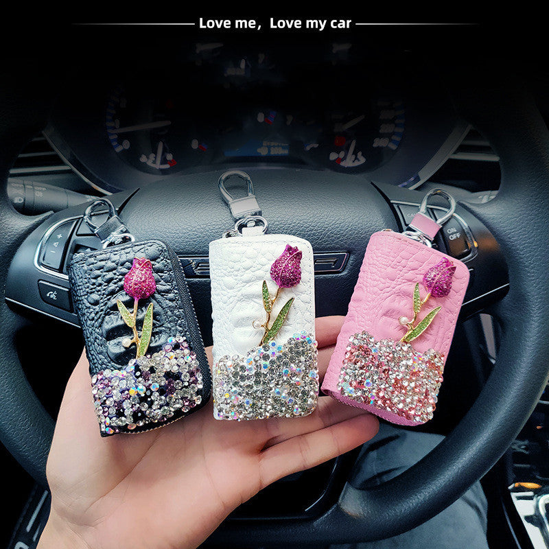 Flower-shaped Car Keychain Is Suitable For BMW Lada Remote Control Accessories