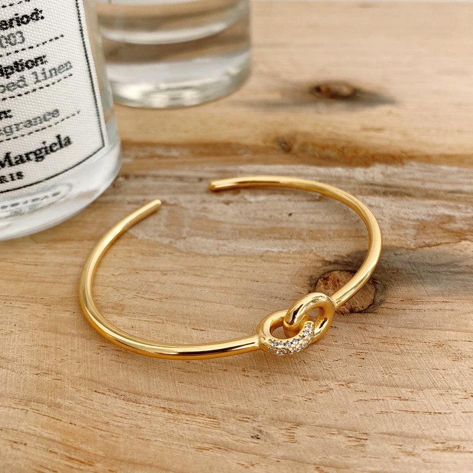 Bracelet de petite mode en argent sterling 925 entrelacé de style coréen