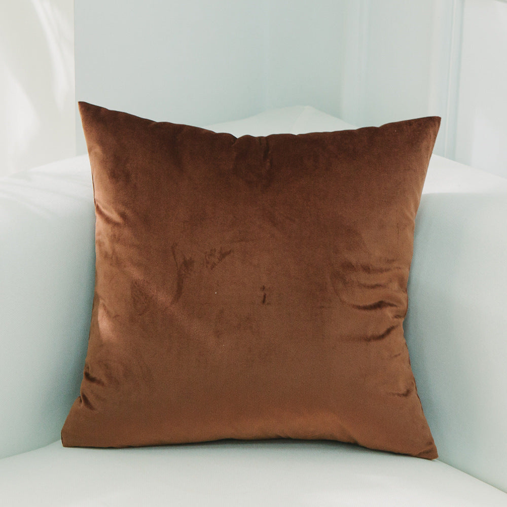 Dutch Suede Pillow Cushion Sofa Cushion Office Lumbar Bed Head Backrest Velvet Pillow Cover
