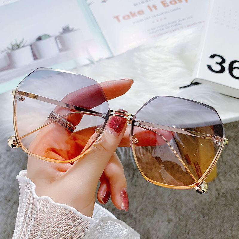 Women's Rimless Cutting Sunglasses