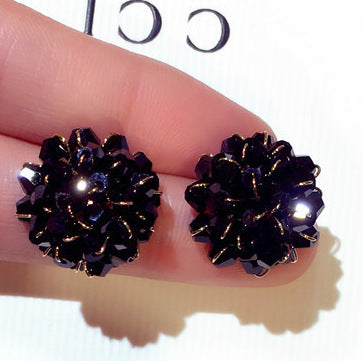 Boucles d'oreilles élégantes et sauvages en cristal pour femmes