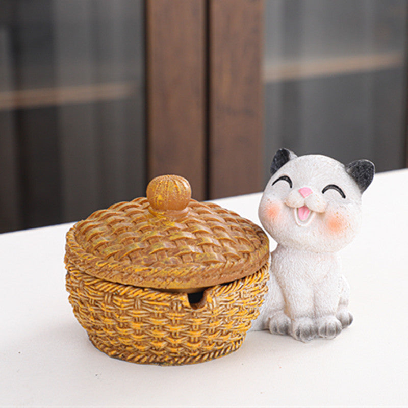 Cute Ashtray Decoration With Cover
