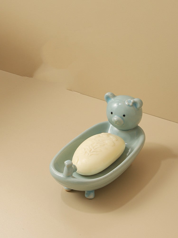 Boîte à Savon de Dessin Animé Ménage Enfants Mignon Grand Support à Savon de Toilette