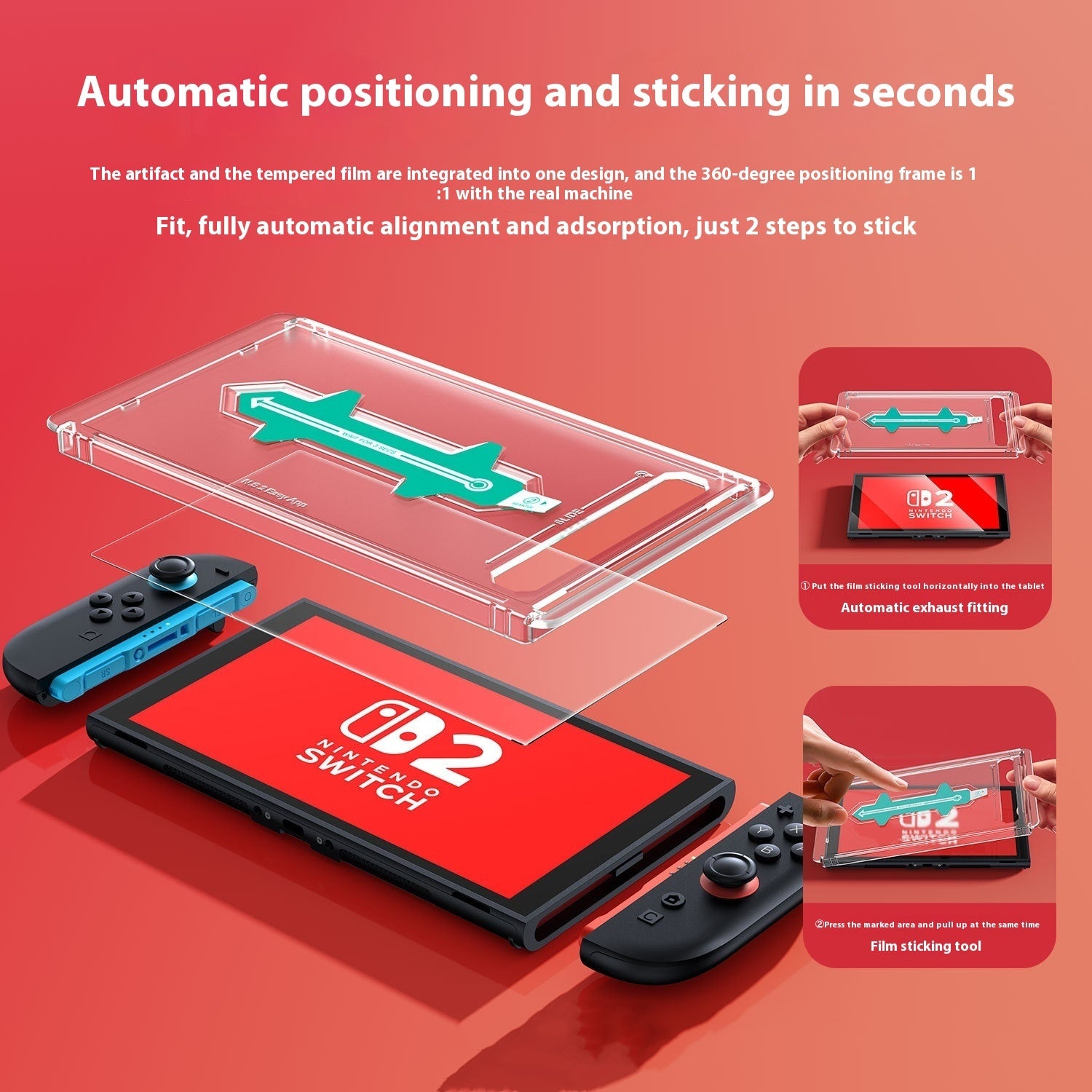 Switch2 Generation Tempered Film HD Full-screen Coverage Stickers