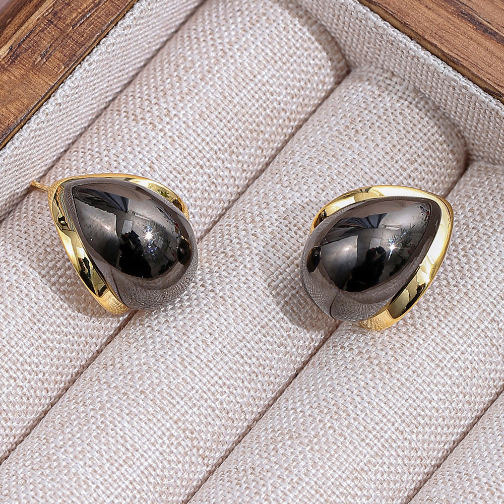 Boucles d'oreilles clous rétro françaises, boucles d'oreilles minimalistes mode, unisexe