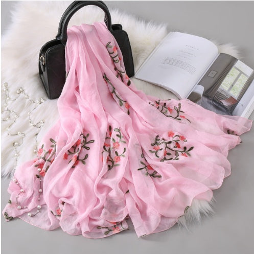 New Autumn And Winter Women's Long Embroidered Scarf