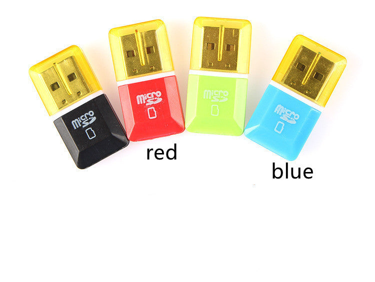 Lecteur de cartes TF Diamond Card Reader de couleur unie transparente 2.0