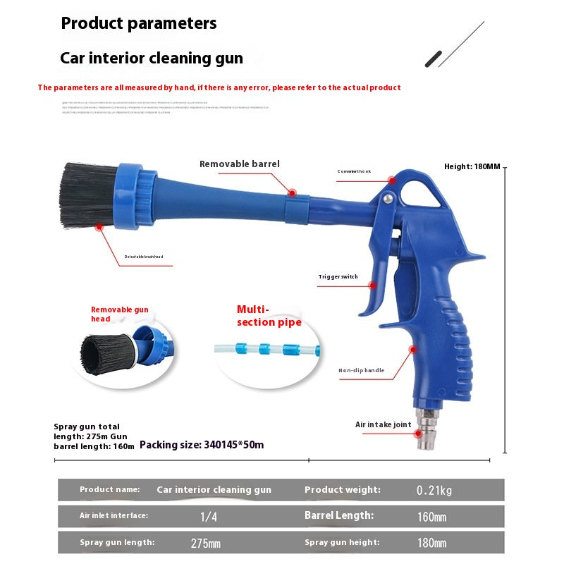 Pistolet de nettoyage haute pression pour intérieur de siège de voiture