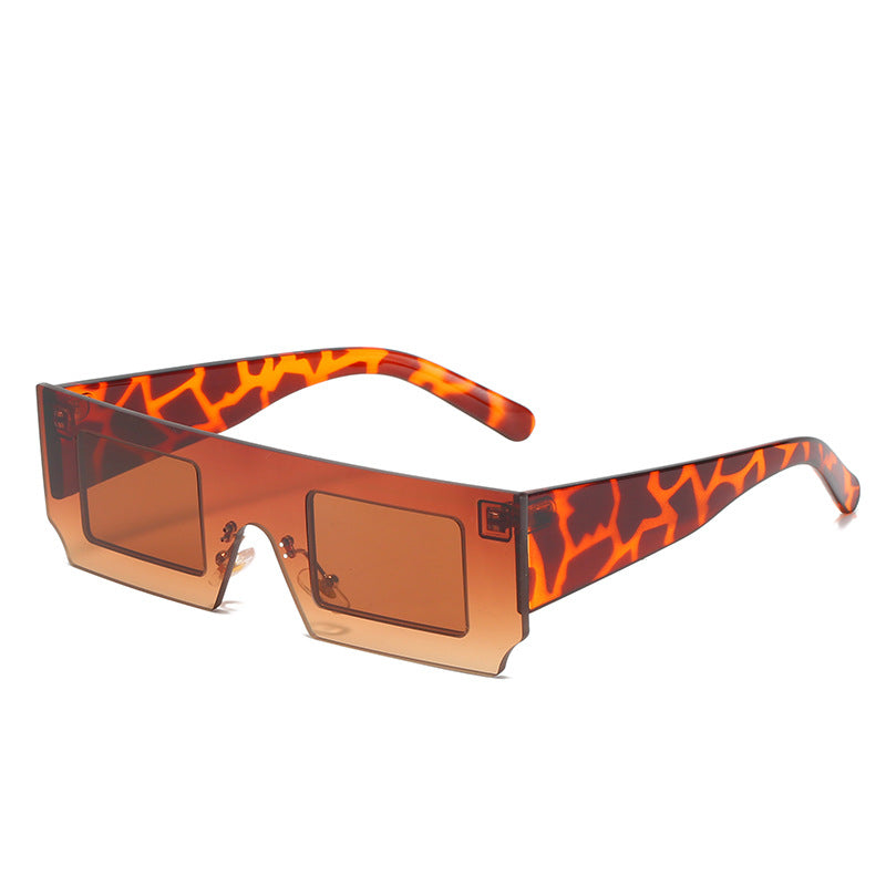 European And American Personalized Contrast Color Slice Square-rimmed Glasses