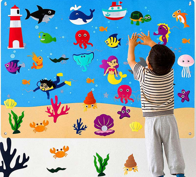 Tableau d'activités en feutre pour enfants, jouets scientifiques éducatifs