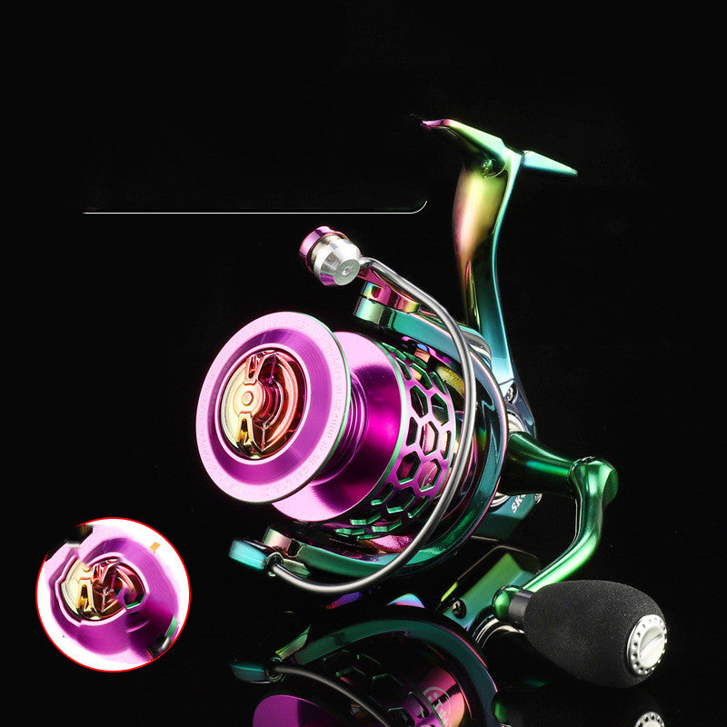 Moulinet de pêche coloré Shopee, bobine de pêche, trou en nid d'abeille, coupelle de fil