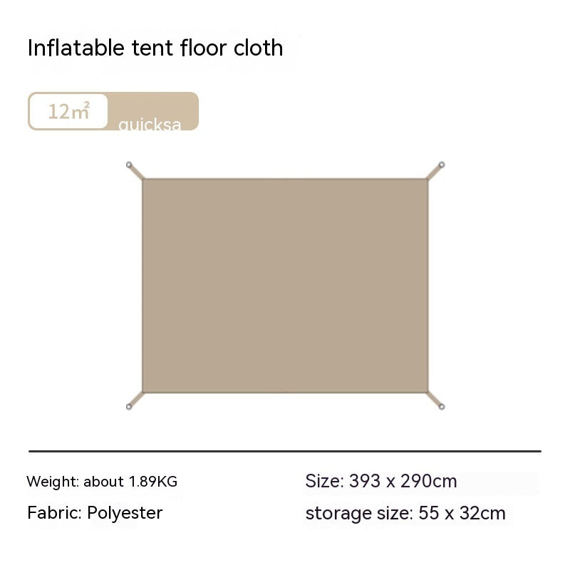 Tente Gonflable Tapis de Sol Spécial Tissu Oxford Épais Tapis Protecteur Camping Anti-saleté Isolation