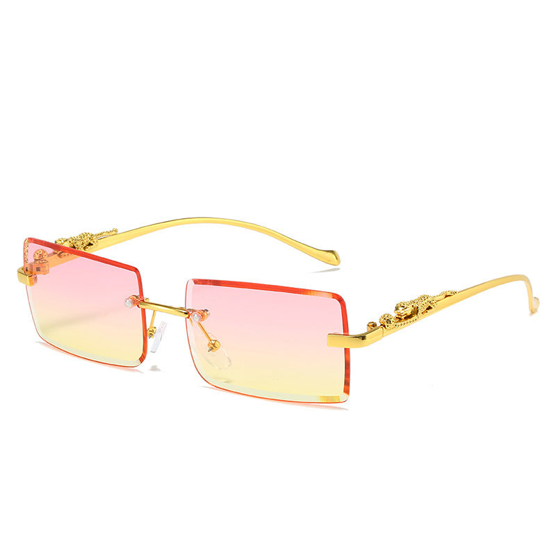 Women's Fashion Square Frameless Trimming Sunglasses