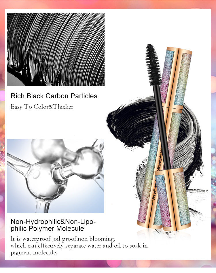Mascara 4D Boucle Dense Sans Tache Noir