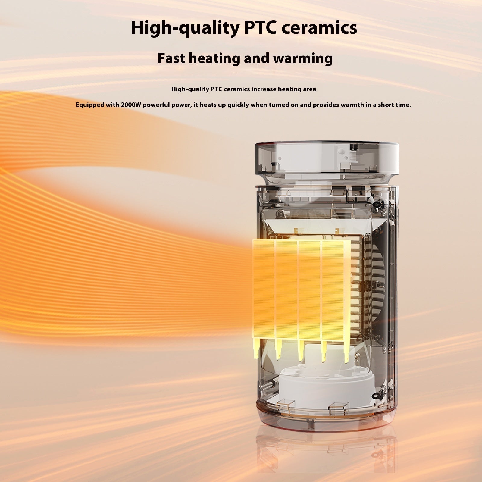 Chauffage domestique à chauffage rapide, radiateur intelligent à télécommande, radiateur PTC