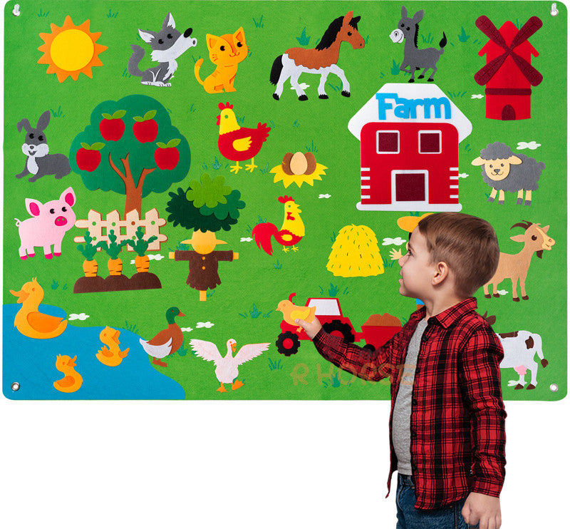 Tableau d'activités en feutre pour enfants, jouets scientifiques éducatifs