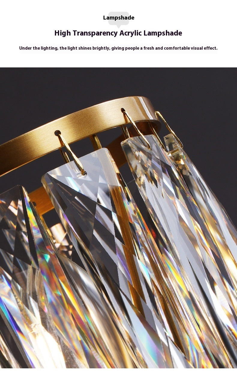 Lustre en cristal de style postmoderne minimaliste pour le salon