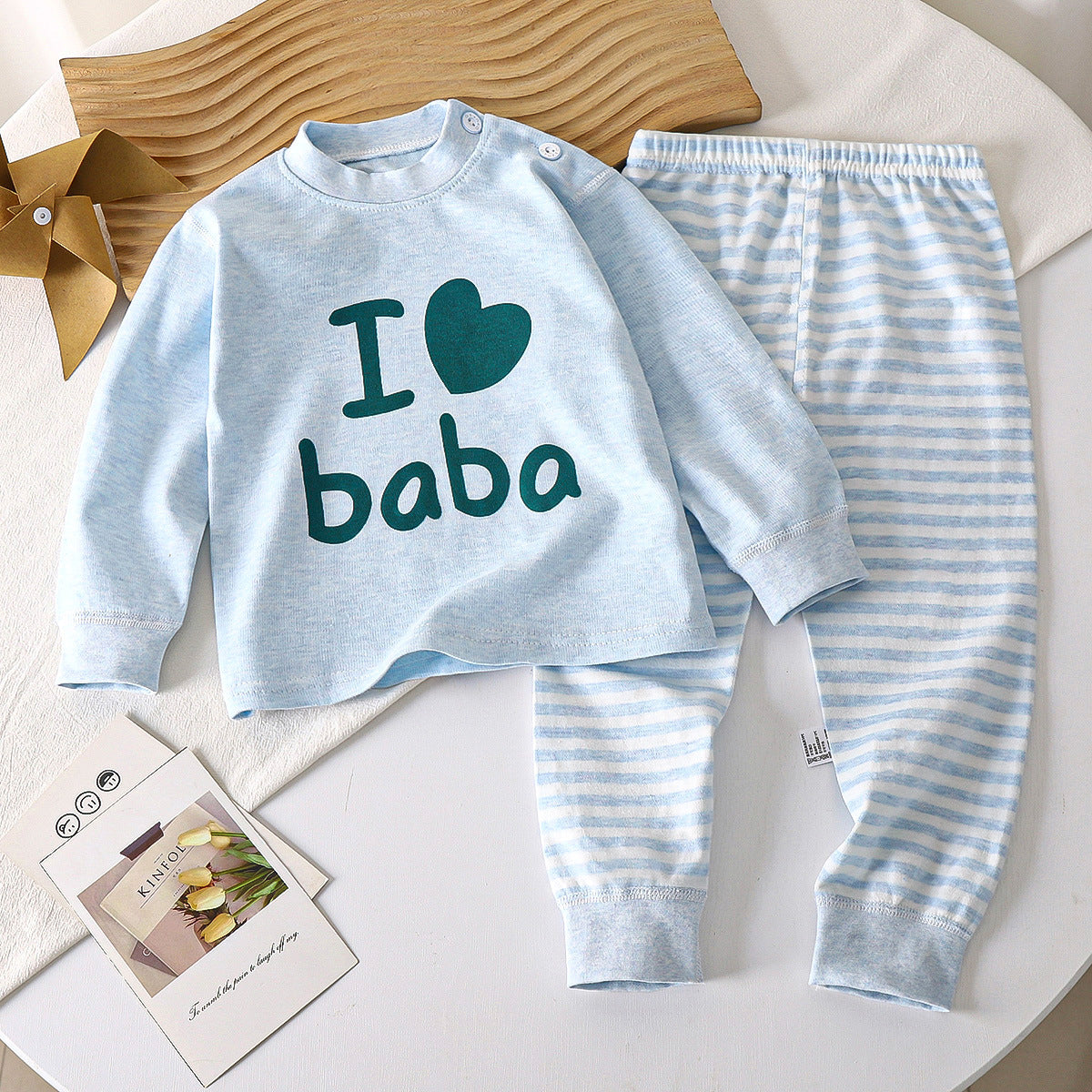 Children's Underwear Suit Pure Cotton Long Johns Top & Bottom Warm Loungewear