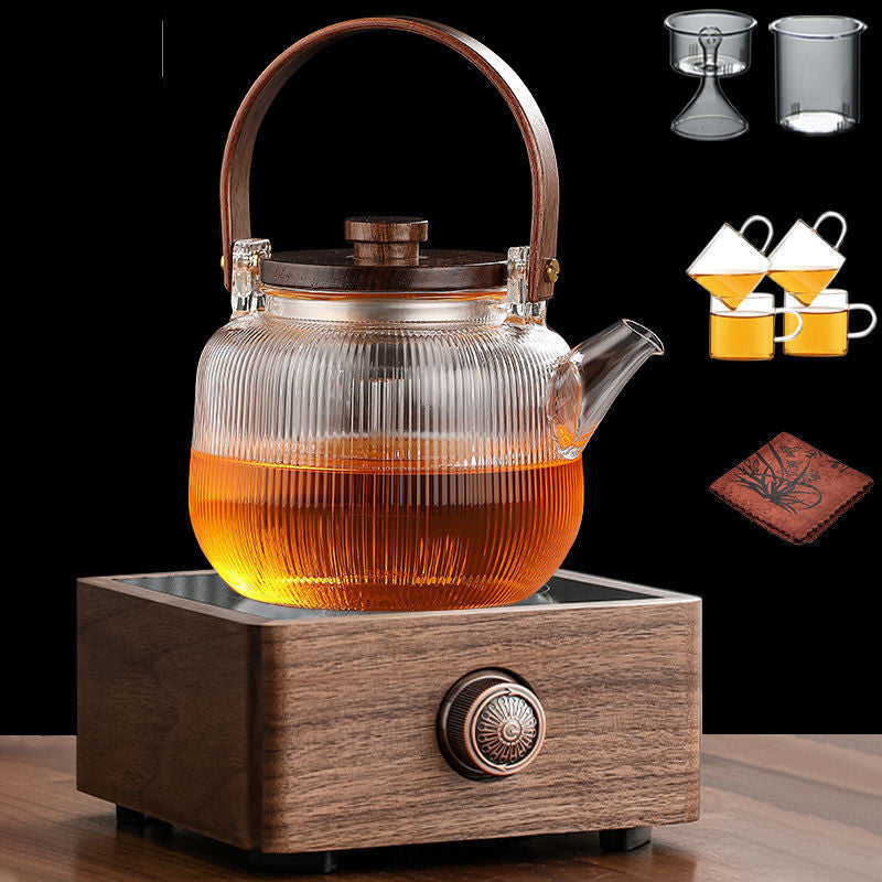 Ensemble de théière et cuisinière électrique en céramique, verre épaissi pour la maison
