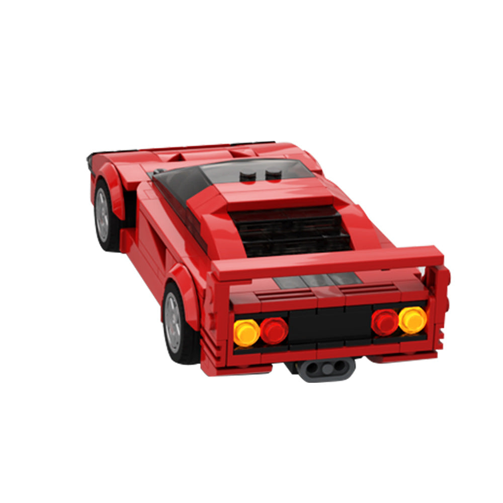 Ferrari F40 Super Sports Car Model MOC-104559 Small Particles Compatible Assembling Building Blocks