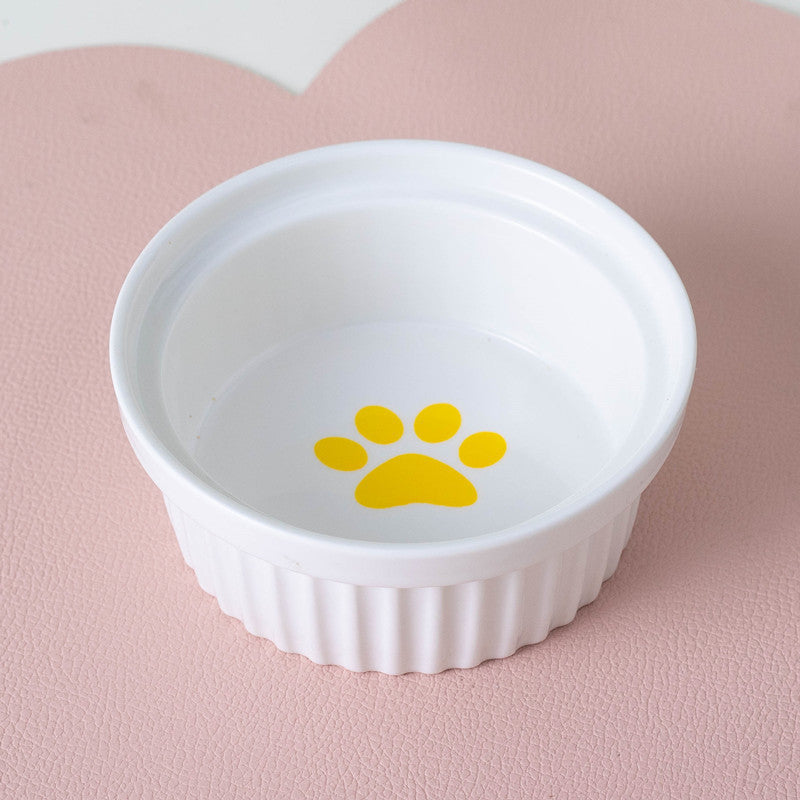 Gamelle pour Chat en Céramique, Double Gamelle, Gamelle d'Eau, Gamelle Oblique Surélevée, Fournitures pour Animaux de Compagnie