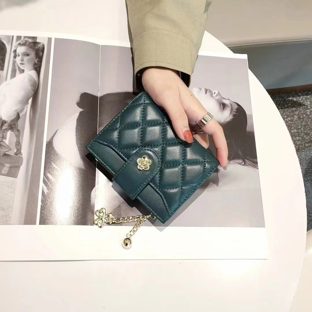 Portefeuille court à deux volets pour femme tendance