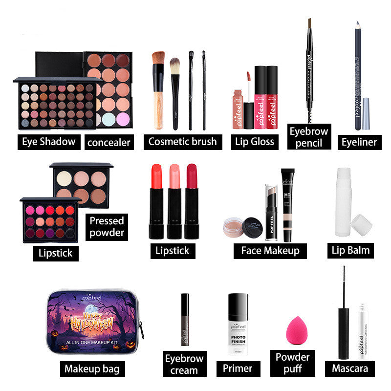 Kit de Maquillage Halloween Brillant à Lèvres et Fard à Paupières