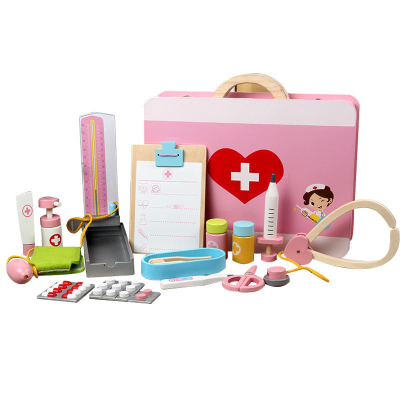 Maisonnette en bois pour enfants, boîte à médicaments en plastique de simulation