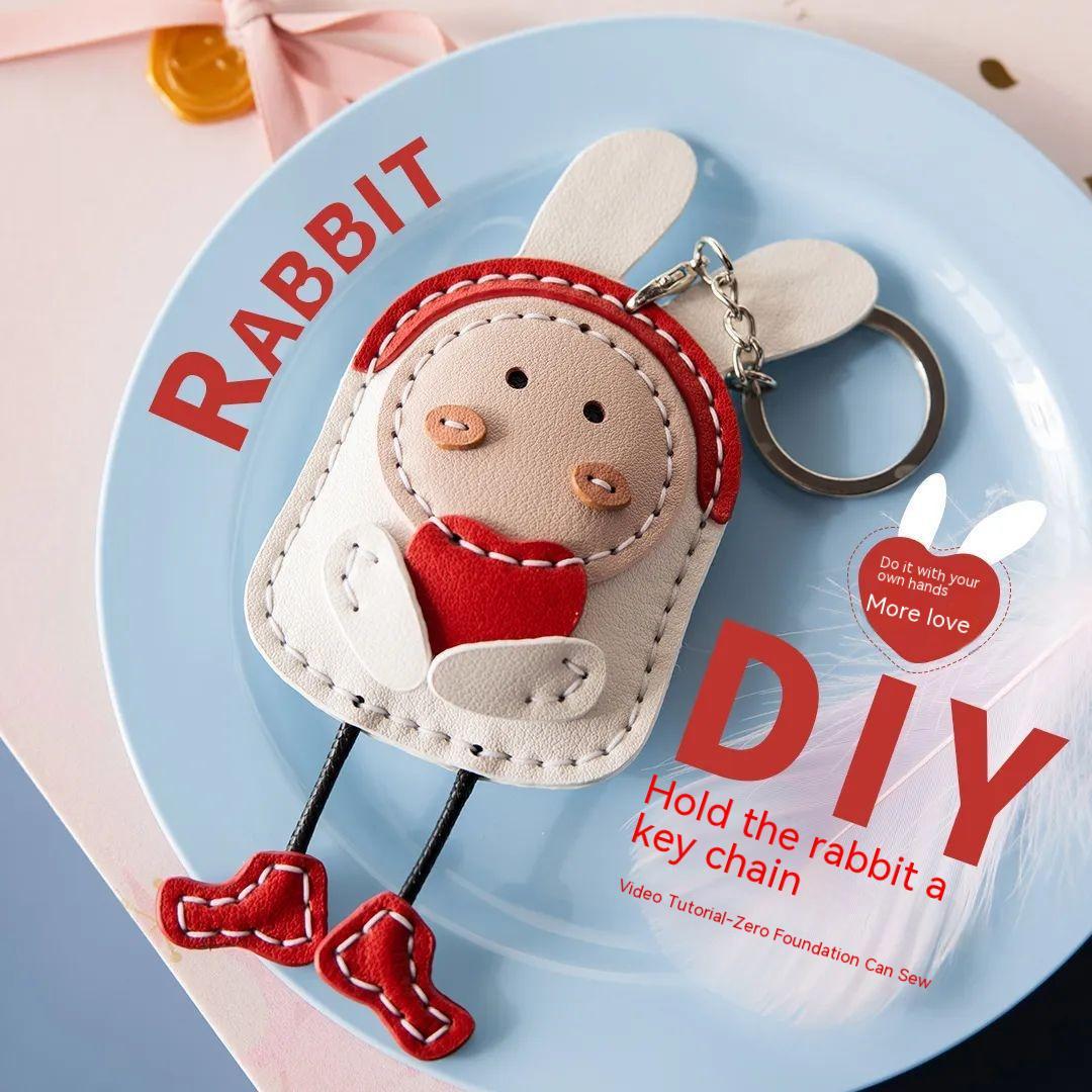 Creative Bunny Diy Handmade Material Package Pendant Keychain