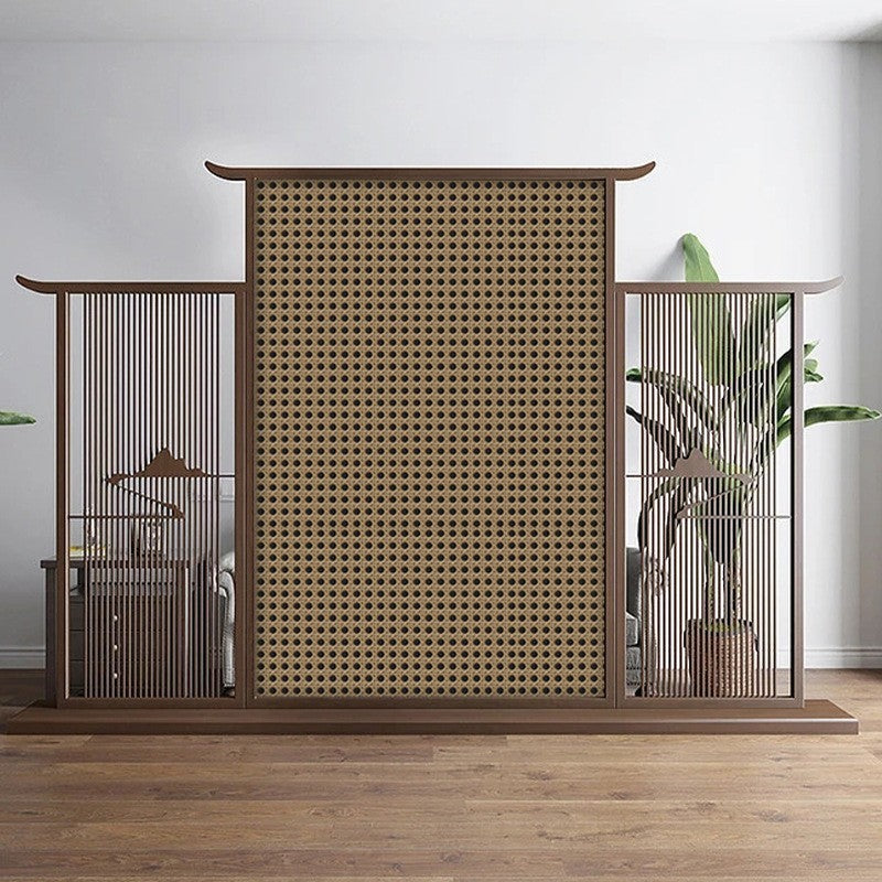 Study Teahouse Decoration Retro 3d Rattan Wallpaper