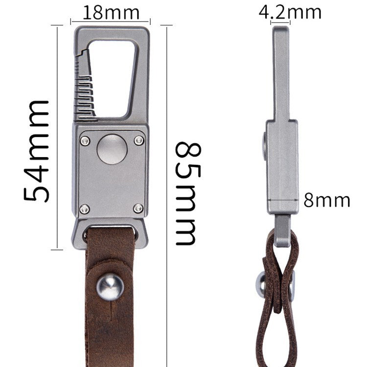 Car Keychain Charm Mad Cow Leather Cord With Charm
