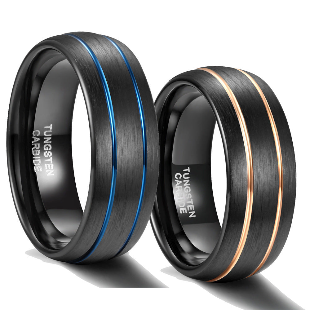 Classic Line Series Wide Surface 8mm Men's Tungsten Ring